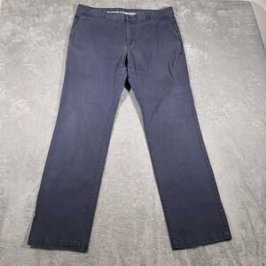 Reyn Spooner Pants Mens 36‎ Navy Blue Chino Flat Front Stretch Classic Casual RS